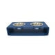 Comedouro Modern Duplo Hello Pet Azul Para Cães E Gatos - Tamanho G - Tamanho G