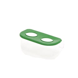 Comedouro Oval 2 Furos Tudo Pet Verde - 1 Unidade