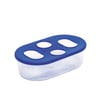 Comedouro Oval 4 Furos Tudo Pet Azul - 1 Unidade