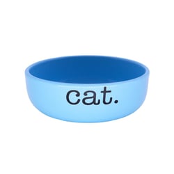 Comedouro Pet Injet Ceramica Cat Azul Para Gatos