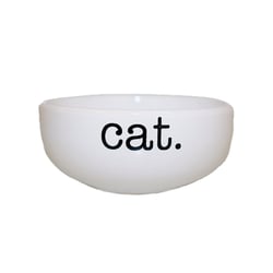Comedouro Pet Injet Ceramica Cat Branco Para Gatos