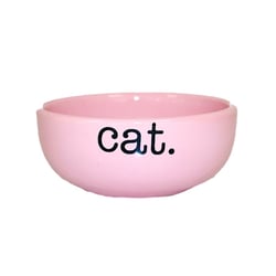 Comedouro Pet Injet Ceramica Cat Rosa Para Gatos
