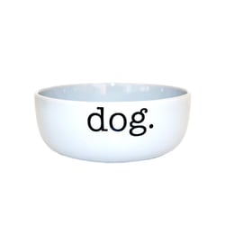 Comedouro Pet Injet Cerâmica Dog Branco Para Cães - 190 Mililitros