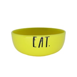 Comedouro Pet Injet Cerâmica Eat Amarelo Para Cães - 190 Mililitros