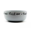 Comedouro Pet Injet Cerâmica Feed Me Cinza Para Cães - 190 Mililitros