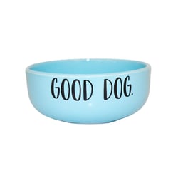 Comedouro Pet Injet Cerâmica Good Dog Azul Para Cães - 390 Mililitros