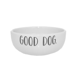 Comedouro Pet Injet Cerâmica Good Dog Branco Para Cães - 390 Mililitros