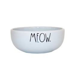 Comedouro Pet Injet Ceramica Meow Cinza Para Gatos 190Ml
