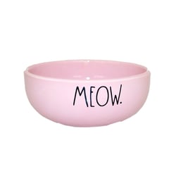 Comedouro Pet Injet Ceramica Meow Rosa Para Gatos 190Ml