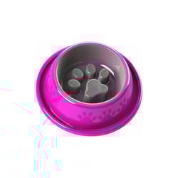 Comedouro Pet Injet Coma Melhor M Rosa - 600Ml Para Cachorros