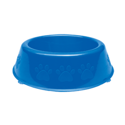 Comedouro Pet Injet Patinhas Filhote 300Ml Azul - 1 Unidade Para Cachorros