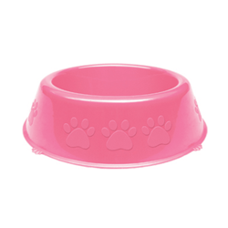 Comedouro Pet Injet Patinhas Médio 1900Ml Rosa - 1 Unidade Para Cachorros