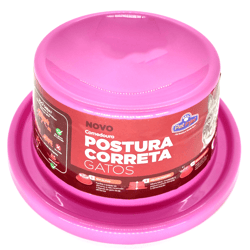Comedouro Pet Injet Postura Correta Gato Rosa