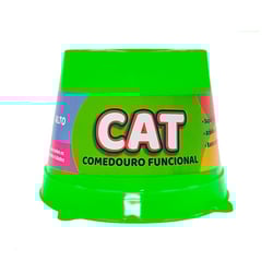 Comedouro Pet Toys Alto 250Ml Verde Neon Para Gatos