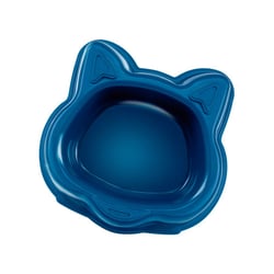 Comedouro Plast Pet Zooplast Face Cat Azul Para Gatos 130Ml