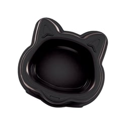 Comedouro Plast Pet Zooplast Face Cat Preto Para Gatos 130Ml