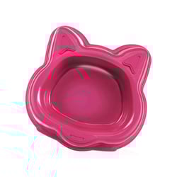 Comedouro Plast Pet Zooplast Face Cat Rosa Para Gatos - 130Ml
