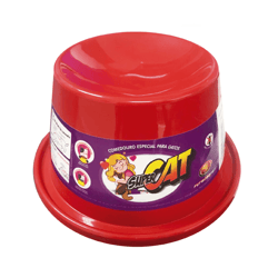 Comedouro Plástico Furacão Super Cat 200Ml - 1 Unidade Para Gatos
