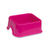 Comedouro Quadrado Furacão Pet Nº3 Rosa - 1L Para Cachorros