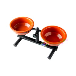 Comedouro Royale Regulável Terracota Para Gatos - 1 Unidade