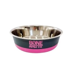 Comedouro The Pets Inox Bone Apettit Para Cães Rosa 350Ml - 1 Unidade
