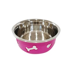 Comedouro The Pets Inox Decorado Rosa 850Ml - 1 Unidade