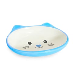 Comedouro The Pets Porcelana Face Cat Para Gatos - Azul 200Ml