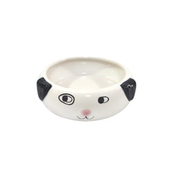 Comedouro The Pets Porcelana Para Cães - Branco/Preto