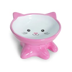 Comedouro The Pets Porcelana Rosa Para Gatos Filhotes 250Ml - 1 Unidade