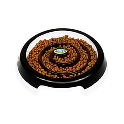 Comedouro Truqys Slow Food Preto Para Cães E Gatos - Tamanho G