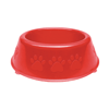 Comedouro Vermelho Dog Patinhas 1100Ml - 1 Unidade Para Cachorros Pequenos