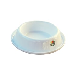 Comedouro Vida Mansa Alumínio Branco Para Cães E Gatos - 1 Unidade - 200 Mililitros