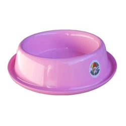 Comedouro Vida Mansa Rosa Para Cães E Gatos - 1 Tigela De Alumínio 200Ml - 200 Mililitros