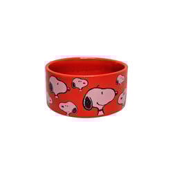 Comedouro Zooz Pets Say Food Porcelana Vermelho - 570Ml Para Cachorros E Gatos - 570 mililitros