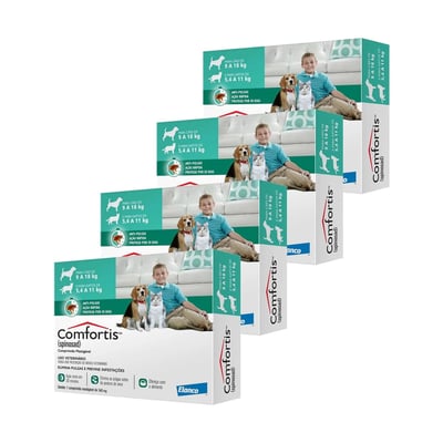 Comfortis Antipulgas Para Cães De 9 A 18Kg E Gatos De 5,4 A 11Kg - 1 Comprimido