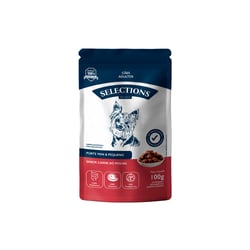 Comida Úmida Selections For Pets Sabor Carne - Para Cães Adultos De Porte Pequeno E Mini - 1 Sachê 100G - 1 Unidade