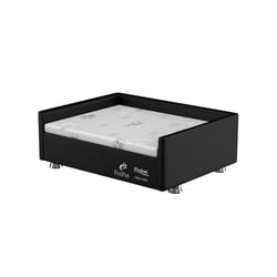 Conjunto Cama Box Própet Plus Para Cães E Gatos - Luxo Preto E Branco - 1 Unidade - Tamanho 3