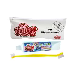 Conjunto De Higiene Dental Cat Dog Tutti-Frutti - Creme Dental E Escova De Cabo Longo - Cores Sortidas - 1 Unidade