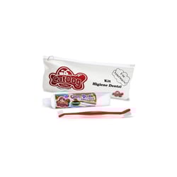 Conjunto Para Higiene Bucal C/ Cabo Longo + Creme Dental P/ Caes E Gatos