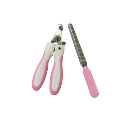 Cortador De Unha Com Lixa Napi 13Cm Para Cães Rosa - 1 Unidade