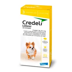 Credeli Antipulgas E Carrapatos Para Cães De 1,3 A 2,5Kg - 3 Comprimidos
