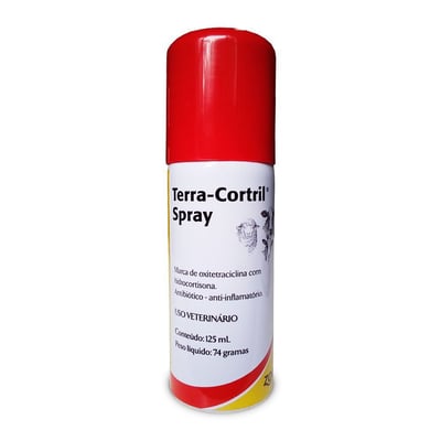 Curativo Dermatológico Terra Cortril Spray Zoetis - 125Ml