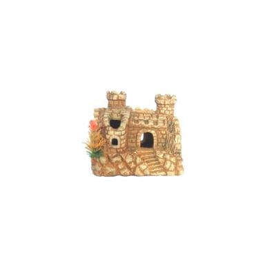Decoracao Trema Para Aquarios Castelho Marrom Envelhecido