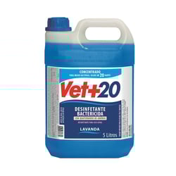 Desinfetante Concentrado Vet + 20 Lavanda - Higiene E Limpeza - 5 Litros