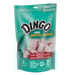 Dingo Premium Mini Dental Bone Para Cães - 7 Unidades