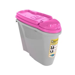 Dispenser De Ração Plast Pet Home Rosa - 3,5 Litros