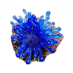 Enfeite De Silicone Soma Coral Leather Finger Azul