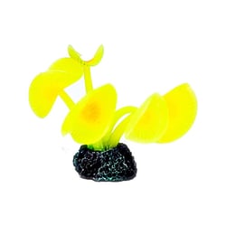 Enfeite De Silicone Soma Coral Mushroom Long Stem Amarelo