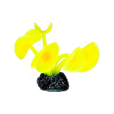 Enfeite De Silicone Soma Coral Mushroom Long Stem Amarelo