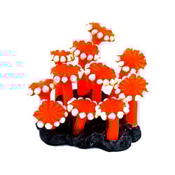 Enfeite De Silicone Soma Coral Zoanthus Palithoa Laranja